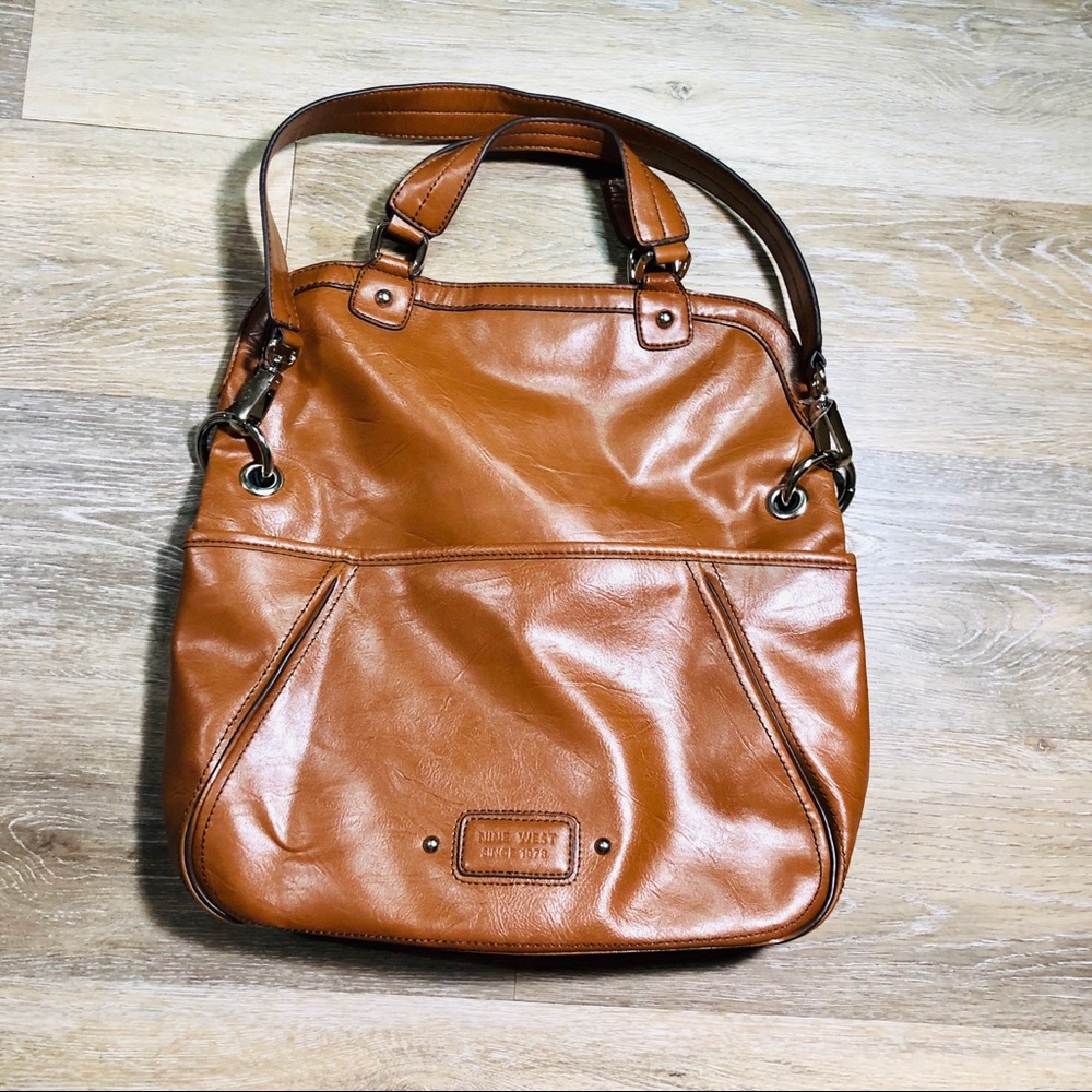 Nine West Brown Synthetic Leather Bag
